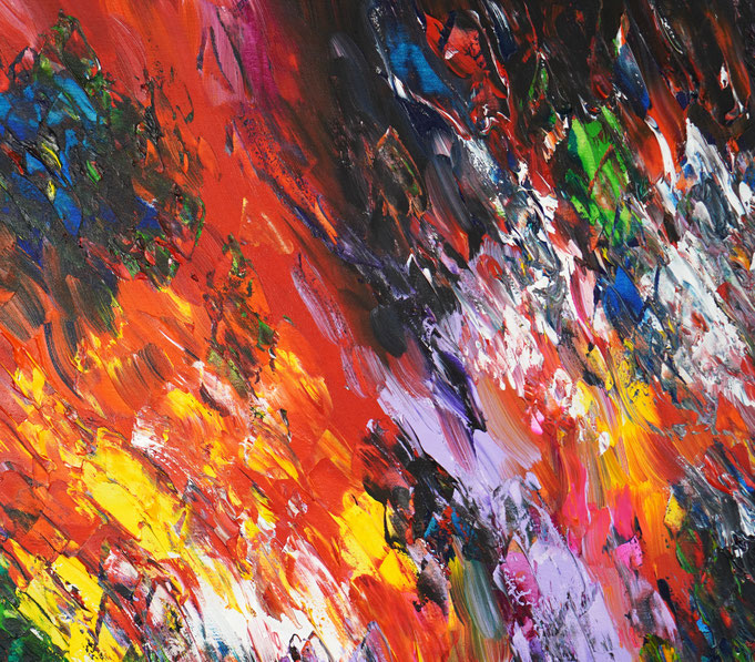detail of the abstract, extra large dreamlike artwork by the artist Peter Nottrott