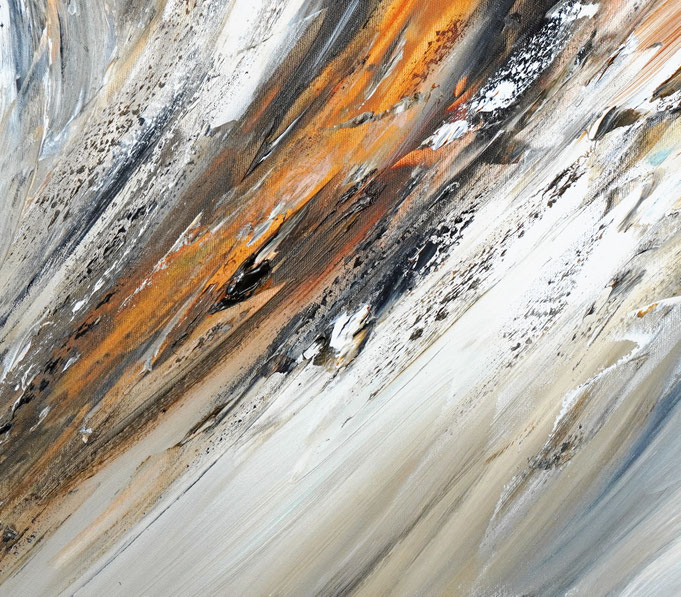 Detail of the abstract vivid painting, inspired by nature