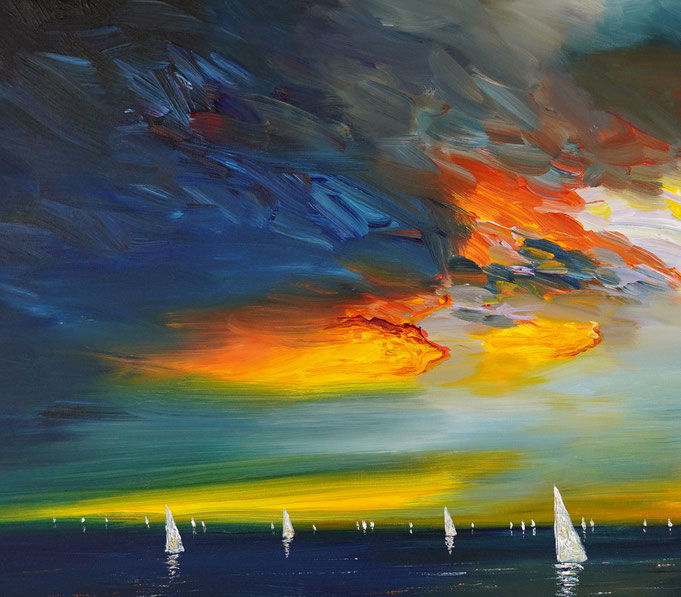 Detail of the seaside painting