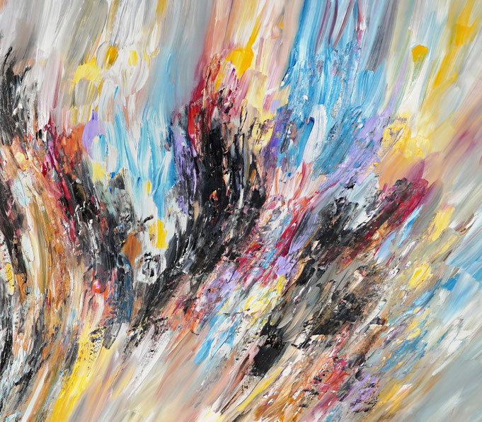 detail of the oversized abstract artwork by the artist Peter Nottrott for sale