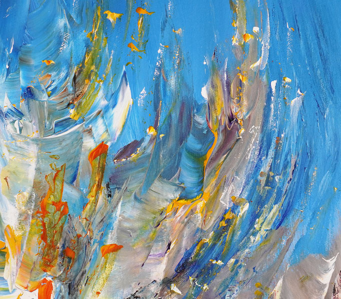 detail of the oversized abstract artwork by the artist Peter Nottrott for sale