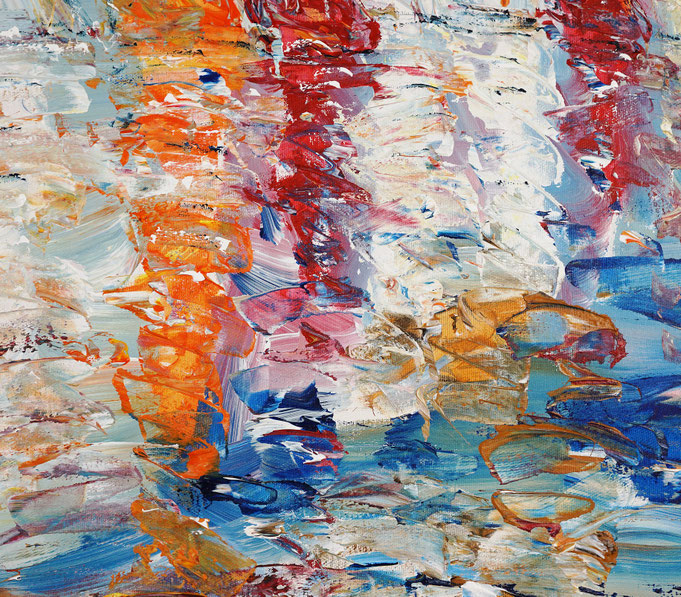 detail of the summer sailing painting