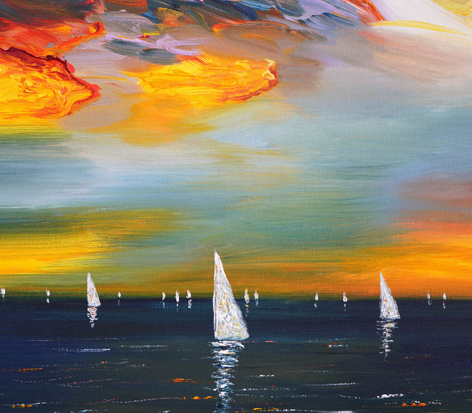 Detail of painting Seaside Impression S 1