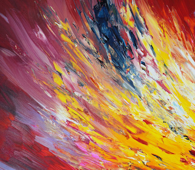 detail of the colorful painting