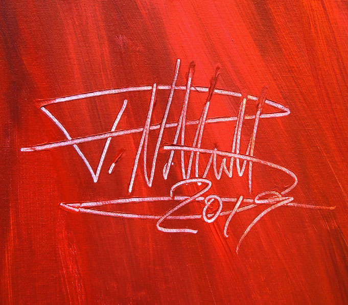 Signature of the artist Peter Nottrott and year of creation: 2019