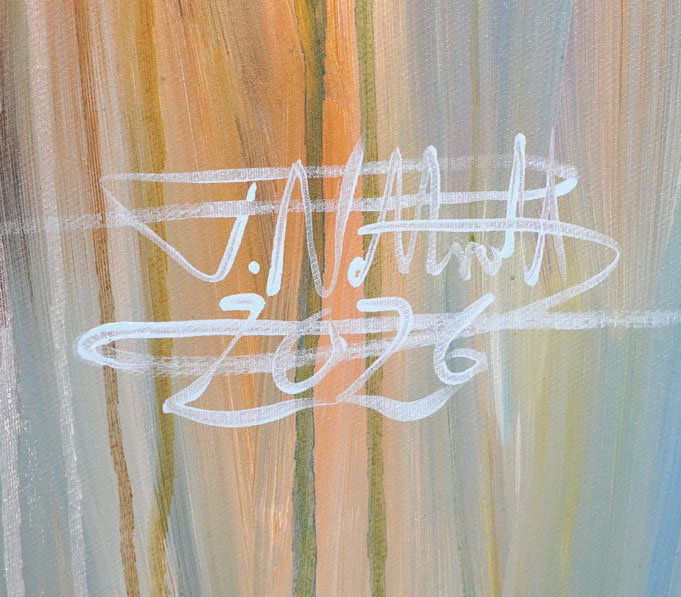 Signature of the artist Peter Nottrott and year of creation