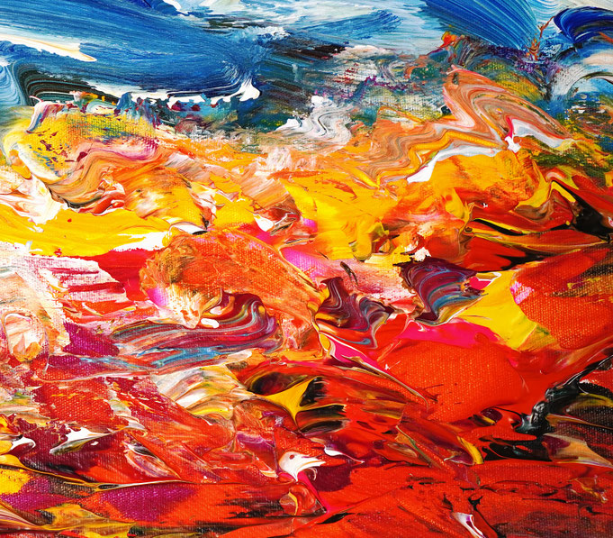 detail of the summer sailing painting