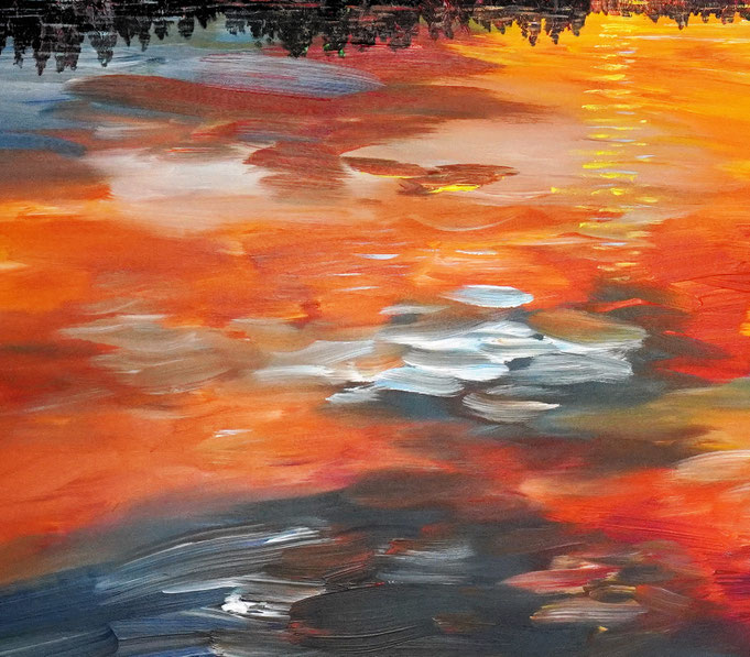 detail of the sunset artwork of the artist Peter Nottrott