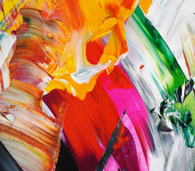 Detail of the abstract colorful artwork