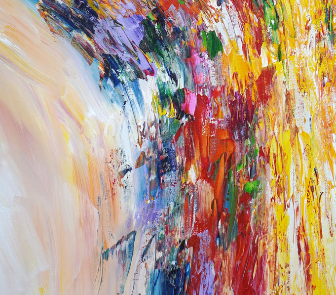 detail of the abstract artwork, large vertical format