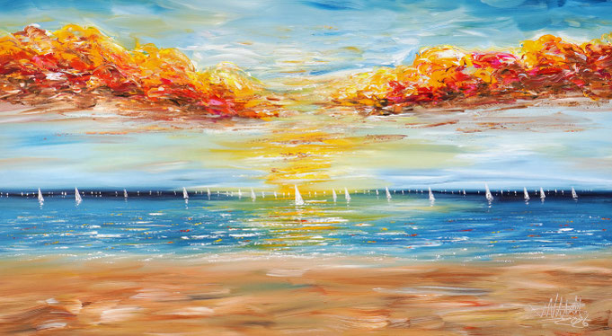 seaside painting, canvas wall art