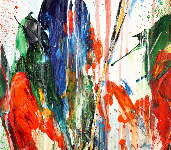 detail of the flower artwork of the artist Peter Nottrott
