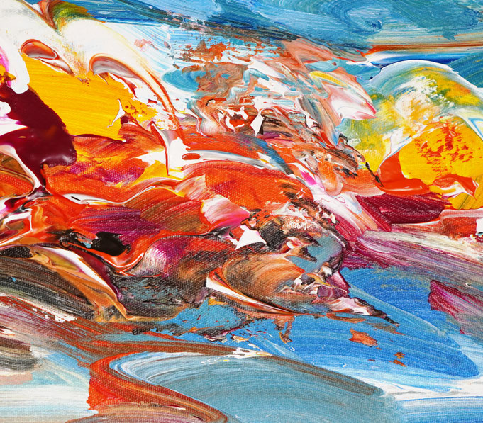 detail of the summer sailing painting