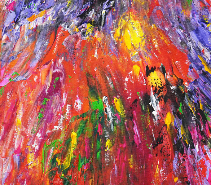 detail of the abstract, extra large dreamlike artwork by the artist Peter Nottrott