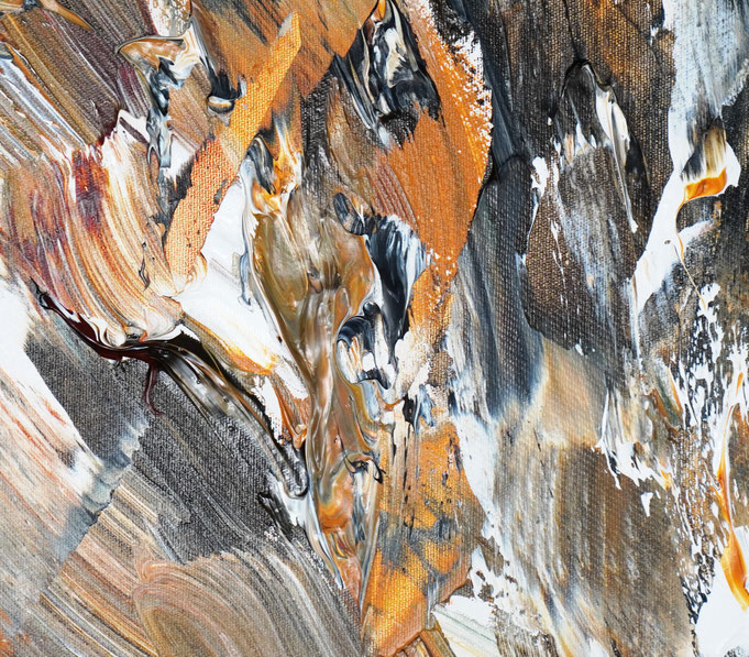 Detail of the abstract vivid painting, inspired by nature