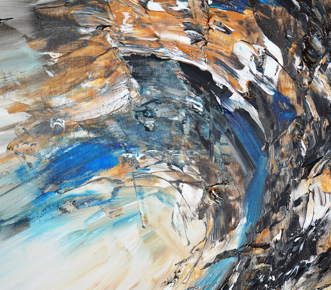 Detail of the abstract painting of the artist Peter Nottrott