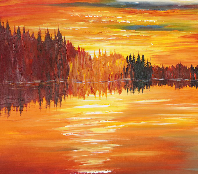 detail of the sunset artwork of the artist Peter Nottrott