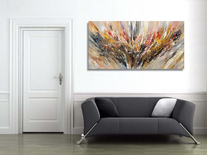 An abstract Nottrott painting gives any space a very individual ambience