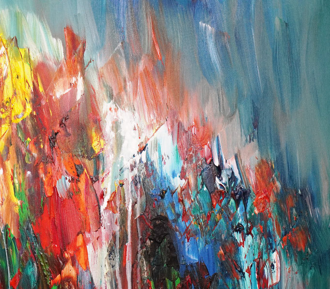 detail of the oversized abstract artwork by the artist Peter Nottrott for sale