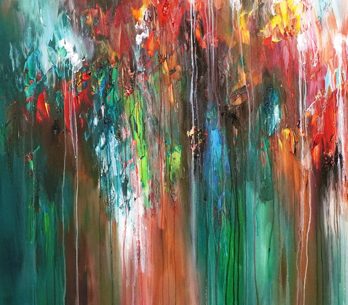 detail of the oversized abstract artwork by the artist Peter Nottrott for sale