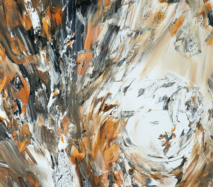 Detail of the abstract vivid painting, inspired by nature