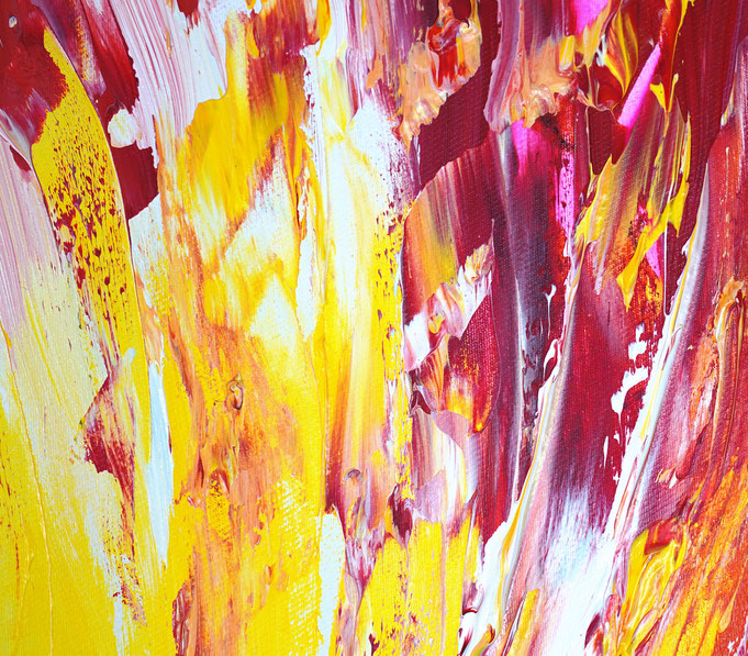 detail of the colorful painting