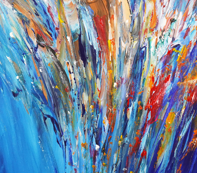 detail of the oversized abstract artwork by the artist Peter Nottrott for sale
