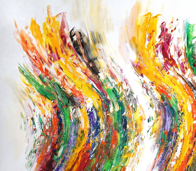 detail of the oversized abstract artwork by the artist Peter Nottrott for sale
