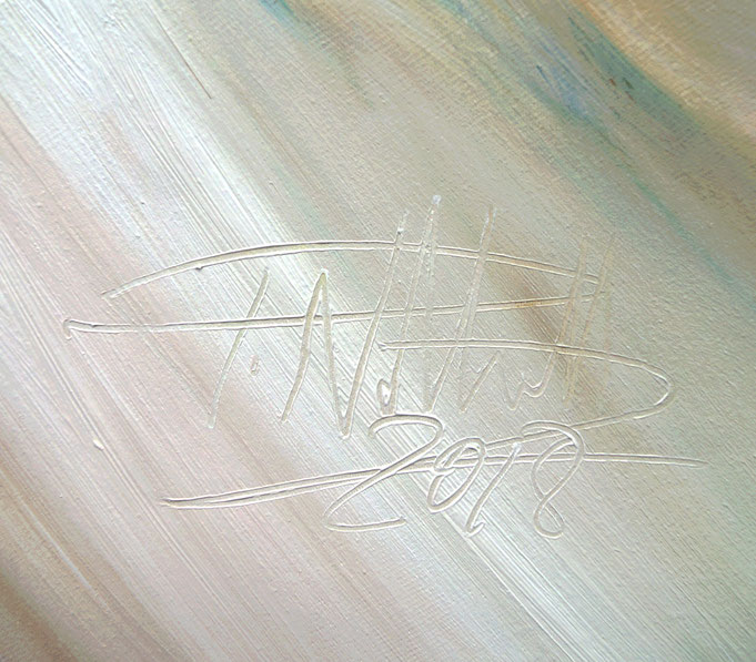 Signature of the artist Peter Nottrott and year of creation: 2018