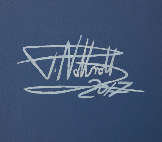 Signature of the artist Peter Nottrott and year of creation: 2017