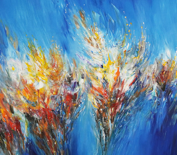 detail of the oversized abstract artwork by the artist Peter Nottrott for sale