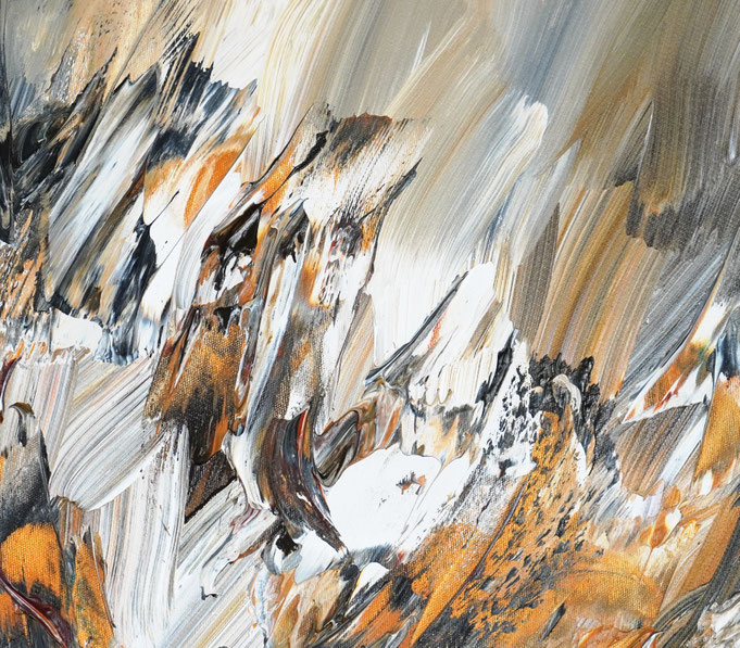 Detail of the abstract vivid painting, inspired by nature