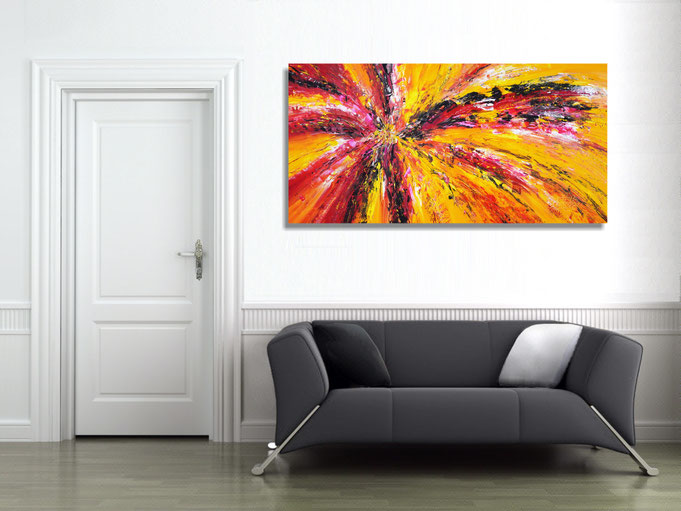 An abstract Nottrott painting gives any space a very individual ambience