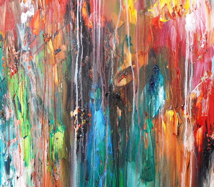 detail of the oversized abstract artwork by the artist Peter Nottrott for sale