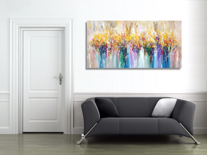 An abstract Nottrott painting gives any space a very individual ambience