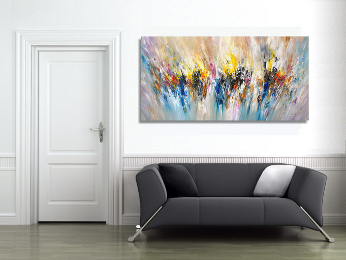 An abstract Nottrott painting gives any space a very individual ambience