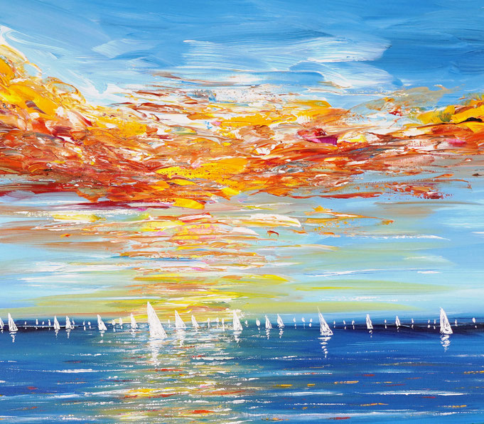 Detail of painting Seaside Impression S 1