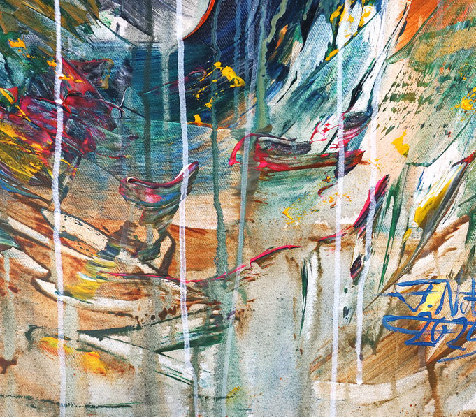 detail of the flower artwork of the artist Peter Nottrott
