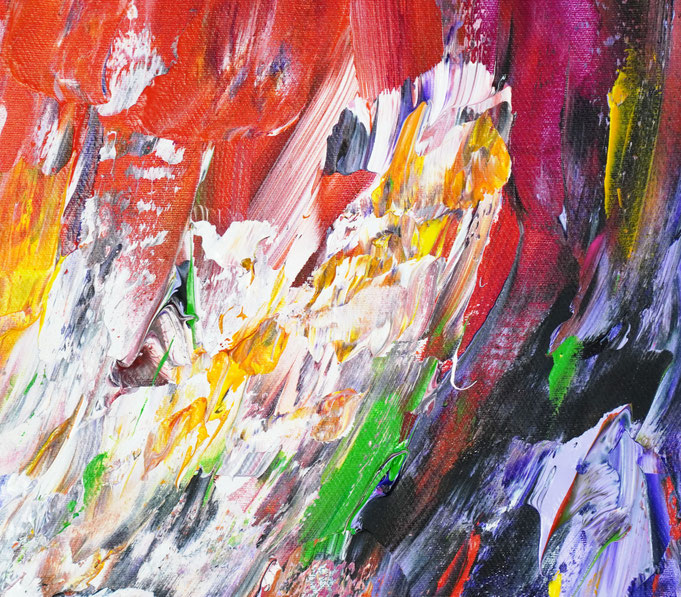 detail of the abstract, extra large dreamlike artwork by the artist Peter Nottrott