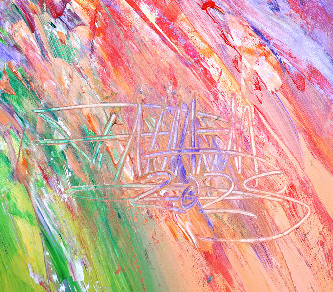 bottom right on the artwork: signature and year of creation