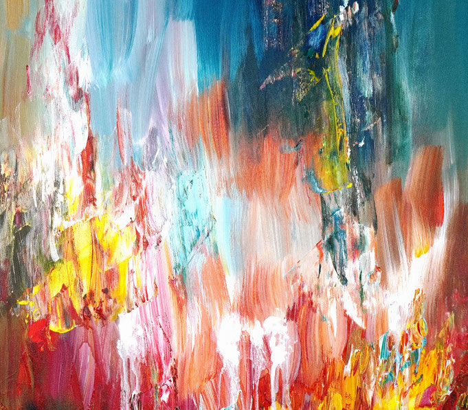 detail of the oversized abstract artwork by the artist Peter Nottrott for sale