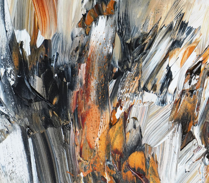 Detail of the abstract vivid painting, inspired by nature