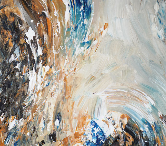 Detail of the abstract painting of the artist Peter Nottrott