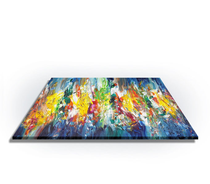 side view of the abstract painting