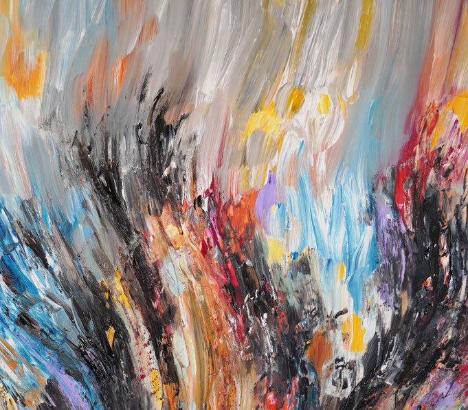 detail of the oversized abstract artwork by the artist Peter Nottrott for sale