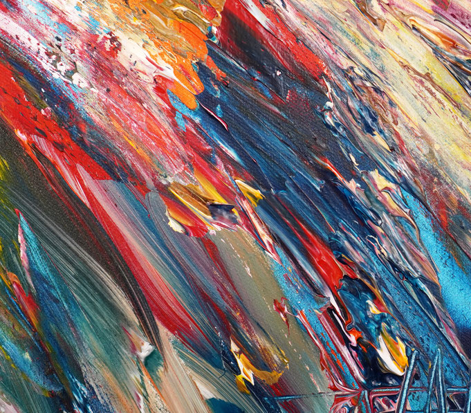 detail of the large abstract artwork