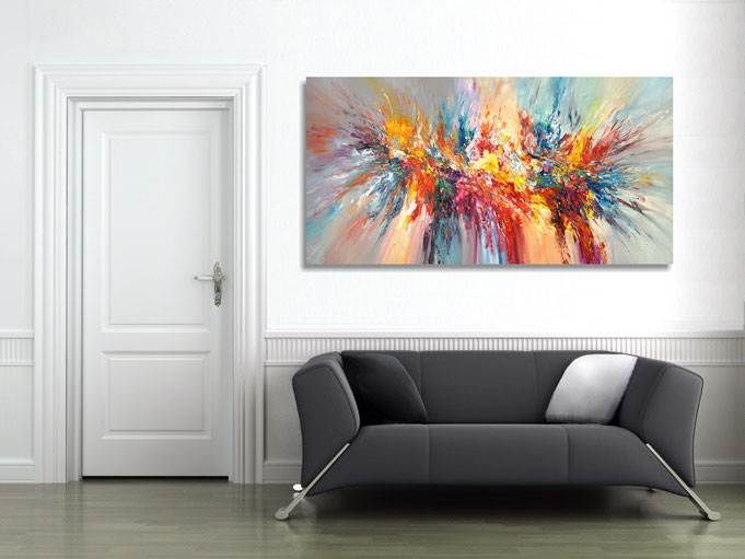 An abstract Nottrott painting gives any space a very individual ambience