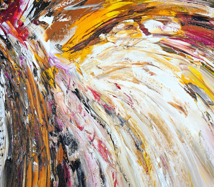 Detail of the abstract painting of the artist Peter Nottrott