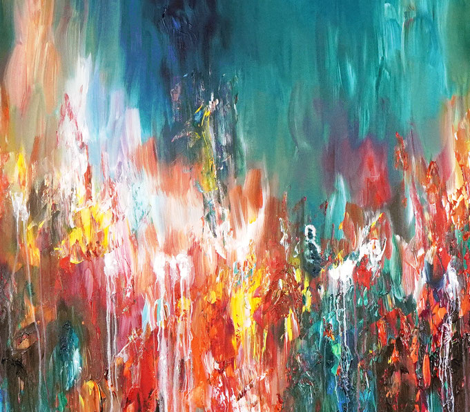 detail of the oversized abstract artwork by the artist Peter Nottrott for sale