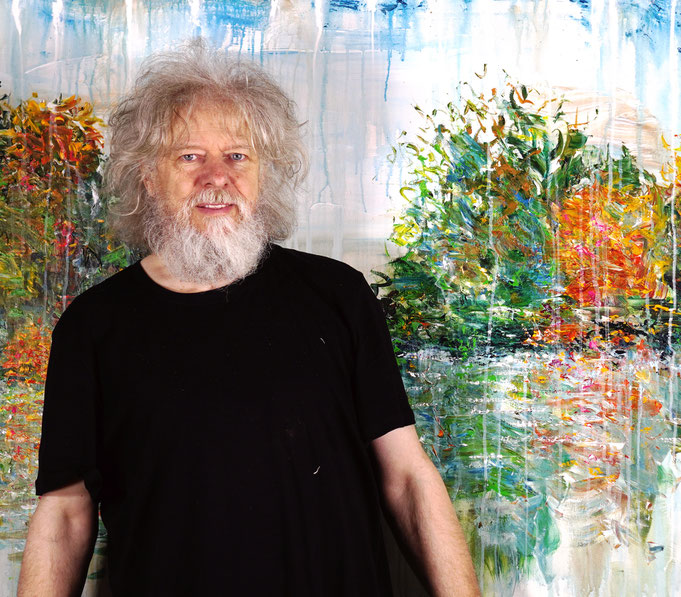 the landscape artwork and the artist